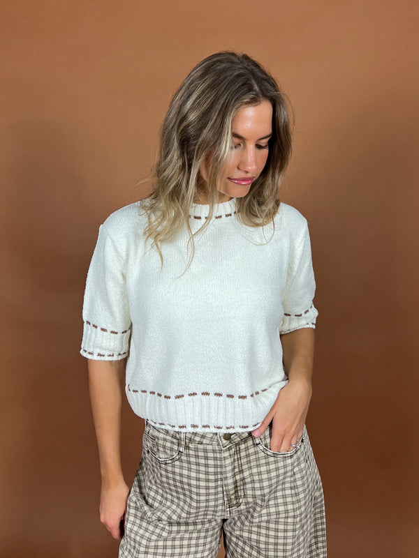 Chai Trim Knit Top