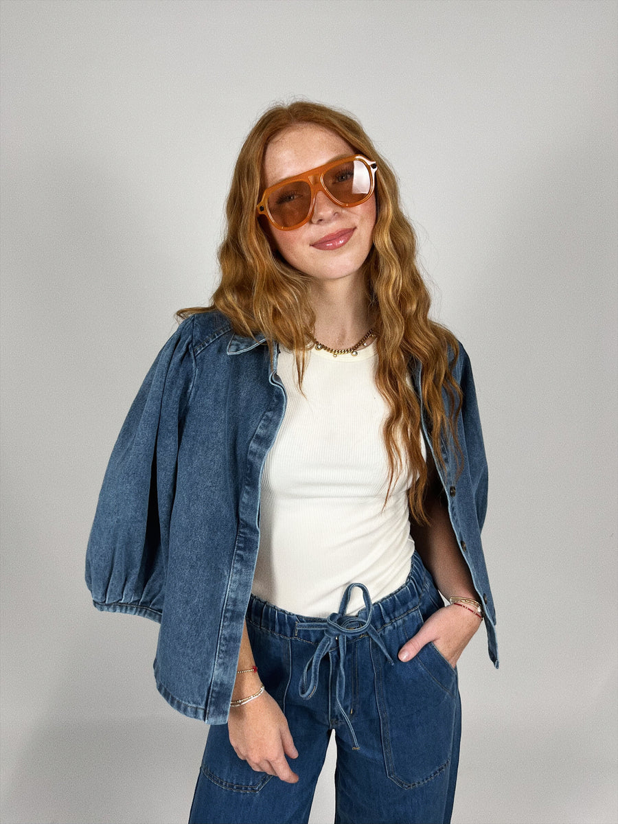 Day To Night Denim Top
