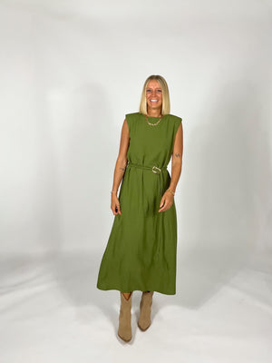 Espresso Please Belted Dress