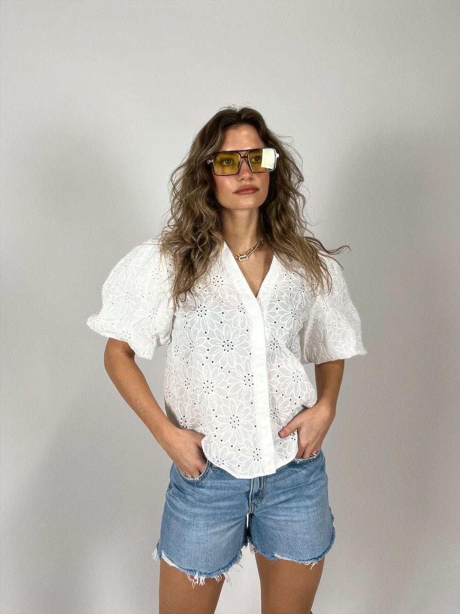 Love Letter Eyelet Top