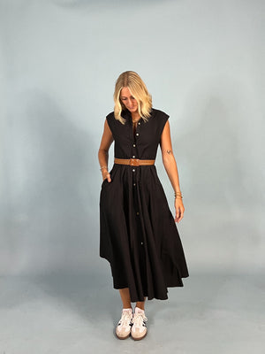Belt It Out Black Dress