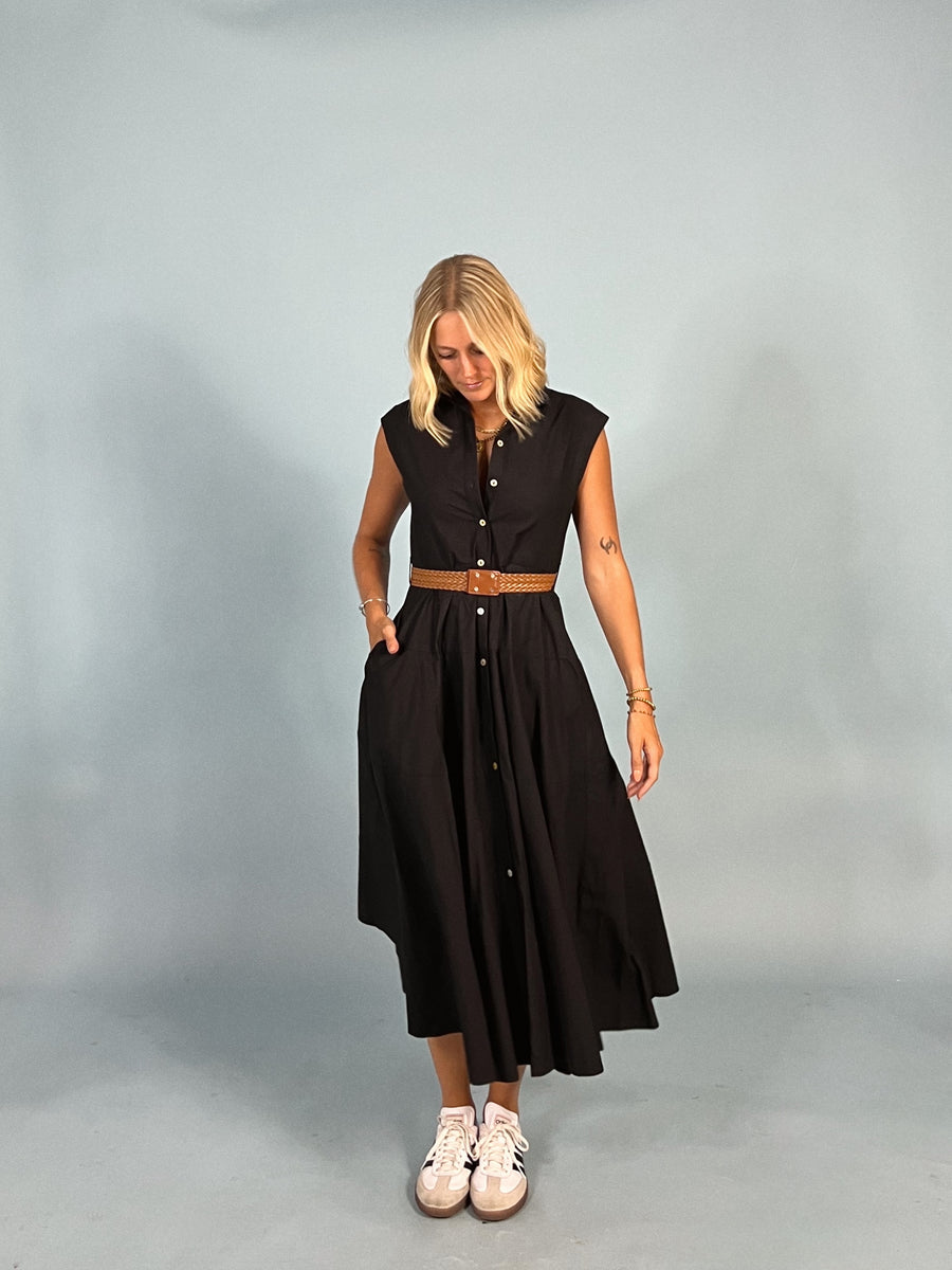 Belt It Out Black Dress