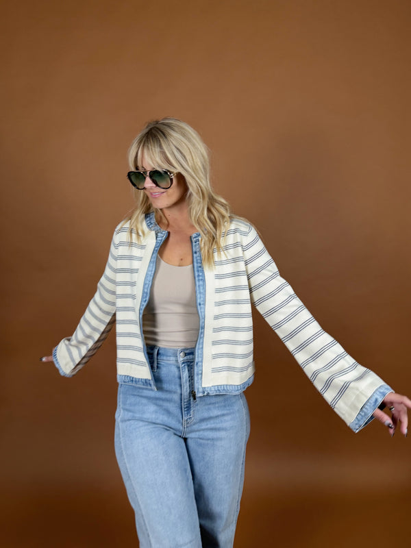 Dream On Denim Trim Jacket