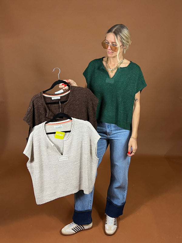 Beck Split Neck Pullover