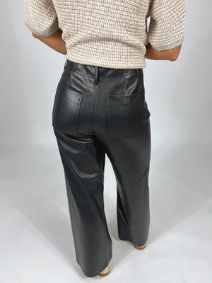 Rebel Pintuck Leather Pants