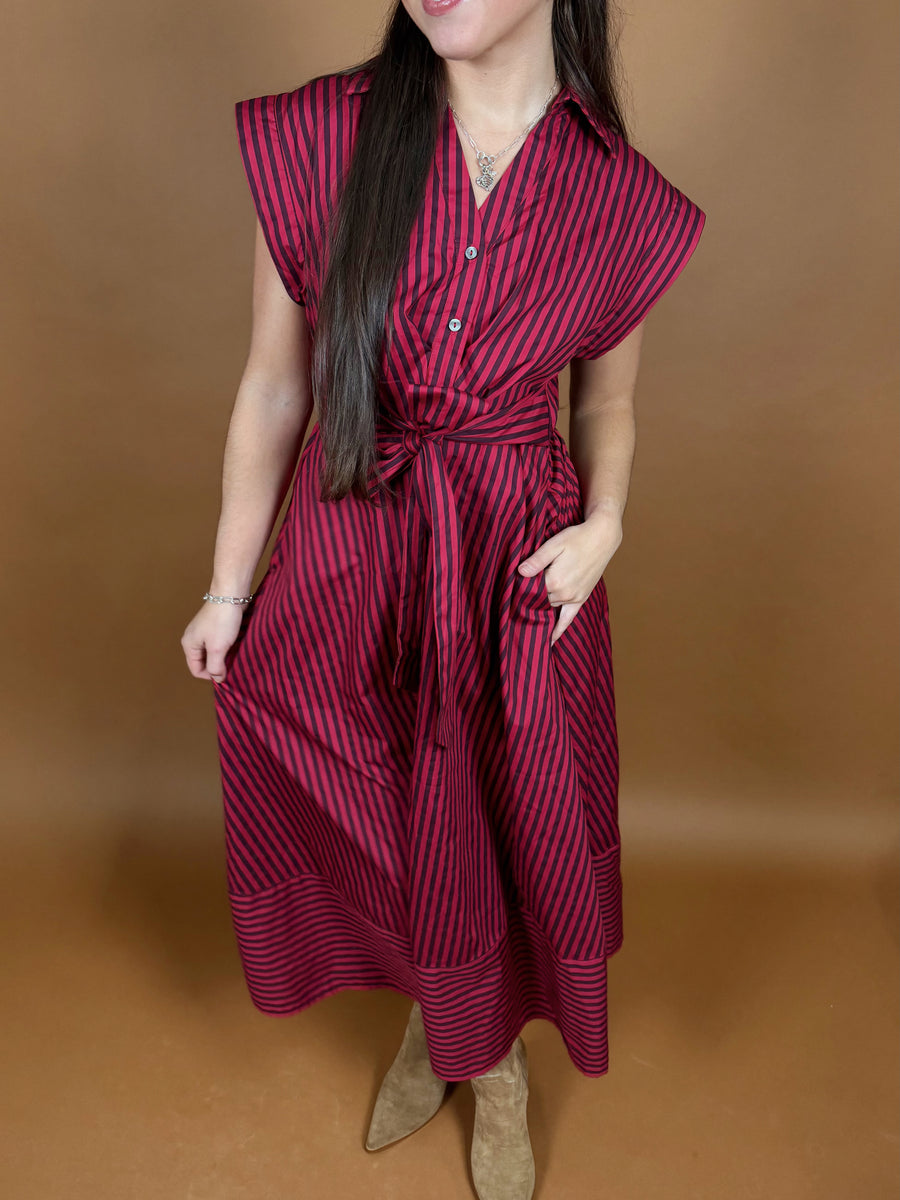 Tie Breaker Stripe Dress