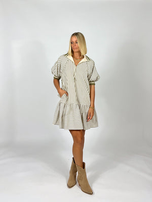 Stripe Sunday Collar Dress