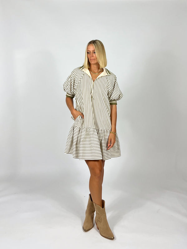 Stripe Sunday Collar Dress