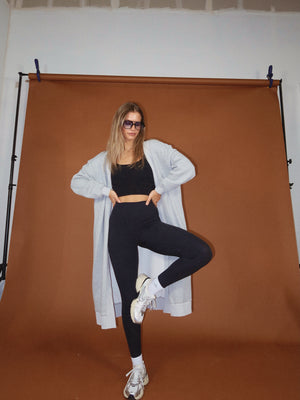 Grey Skies Long Cardigan