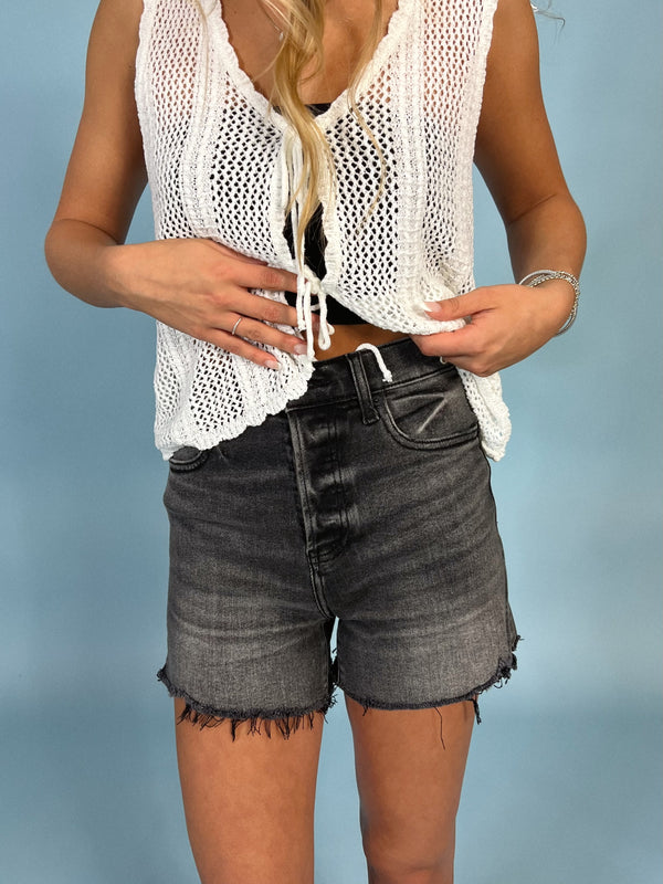Bottom Line High Rise Shorts | Raven Vintage