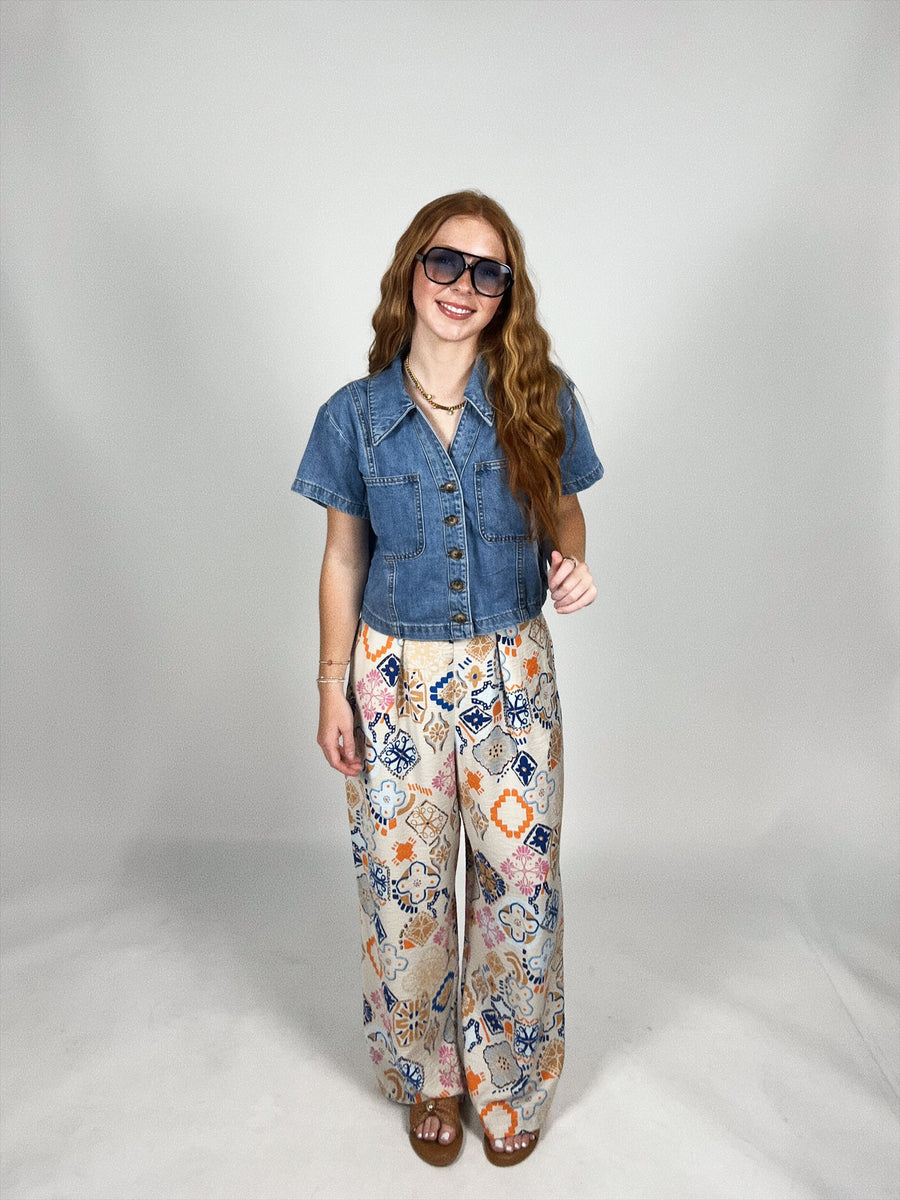 Darian Denim Top