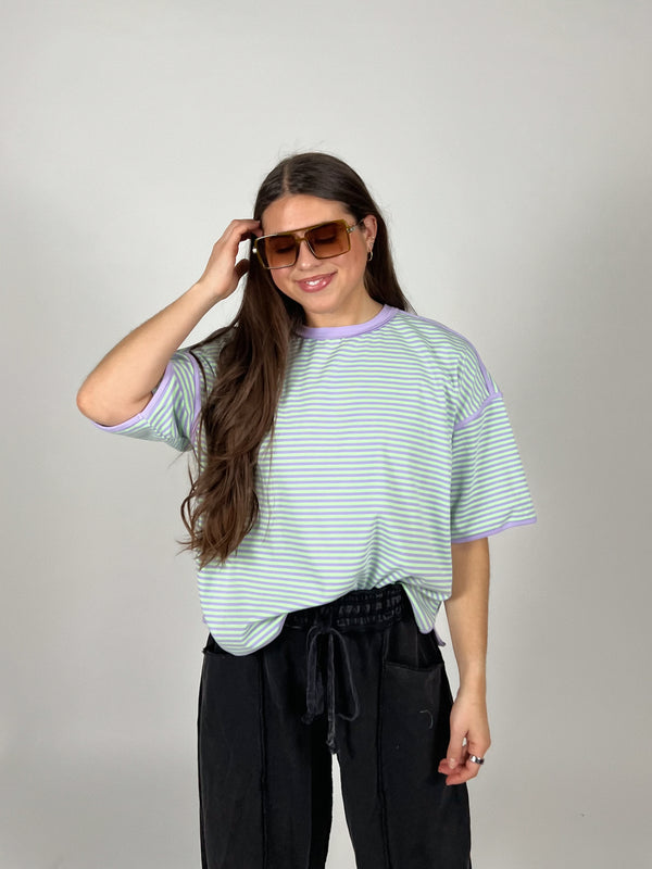 Quincy Stripe Boxy Tee