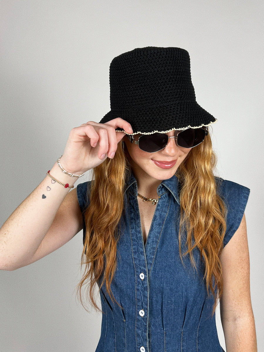 Brennon Black Bucket Hat