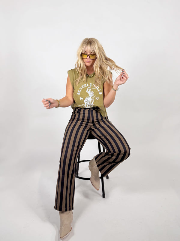 See Me Stripe Wide Leg Pant