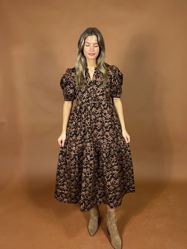 Chestnut Floral Maxi