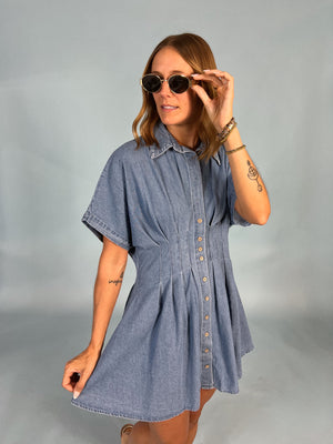 Off The Cuff Denim Dress