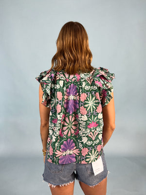 Jungle Cruise Flutter Sleeve Top