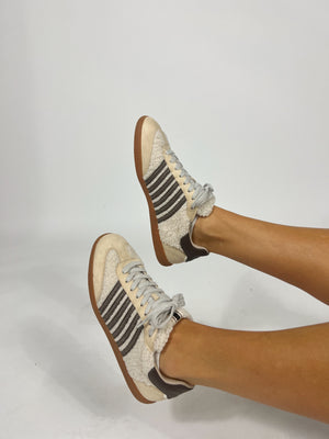 Beige Shearling Stevie Sneaker