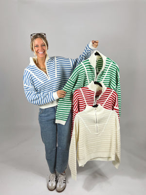 School Spirit Stripe Pullover