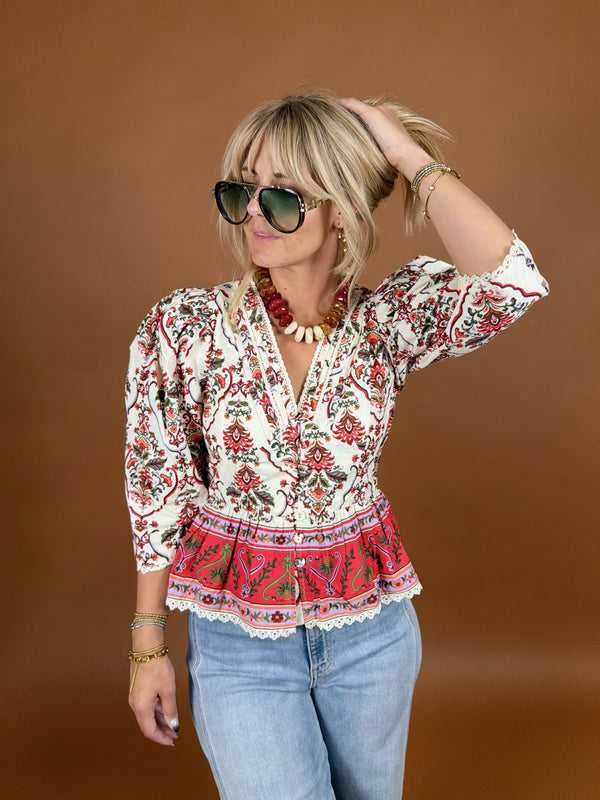 Say You'll Stay Peplum Top