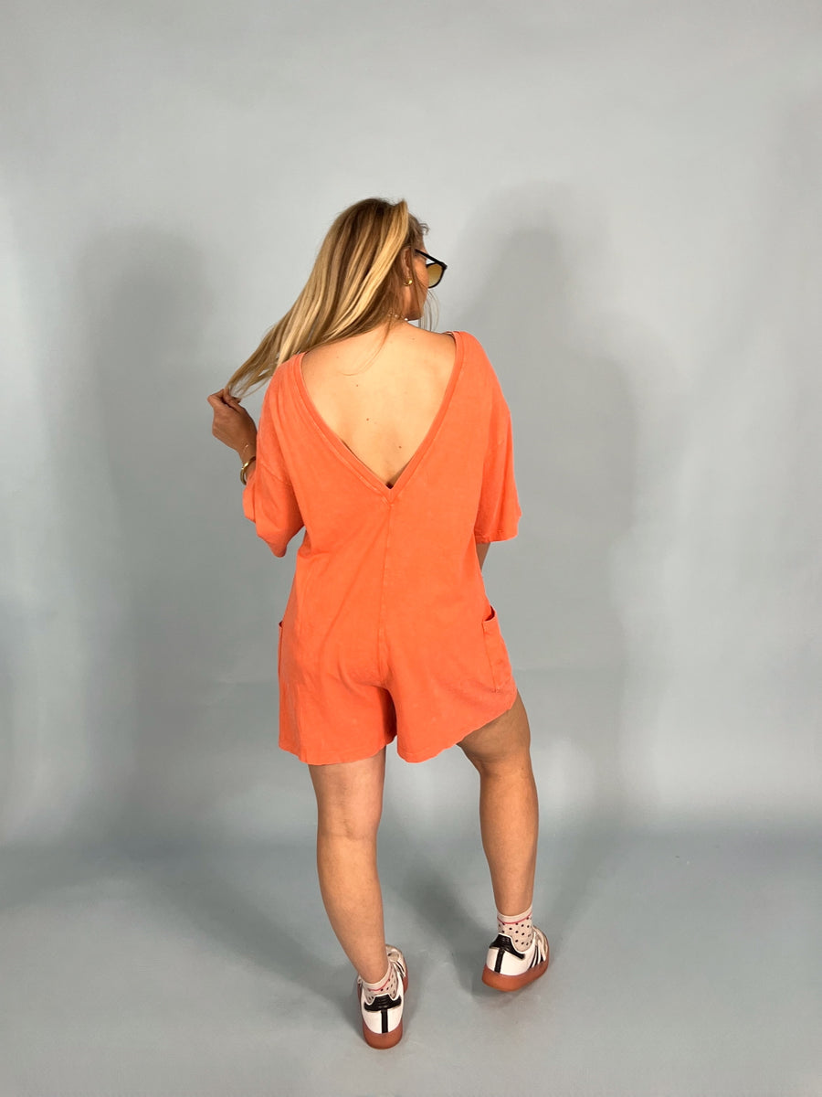It's Casual V-Back Romper