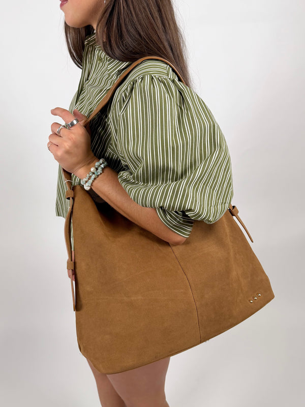 Evie Suede Hobo Bag