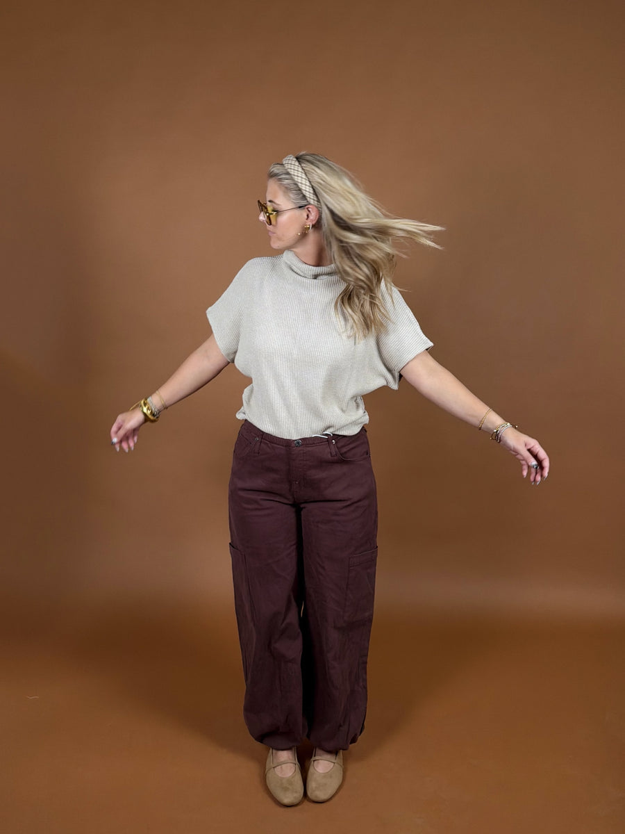 Mirage Mid Rise Cargo | Cherry Cola