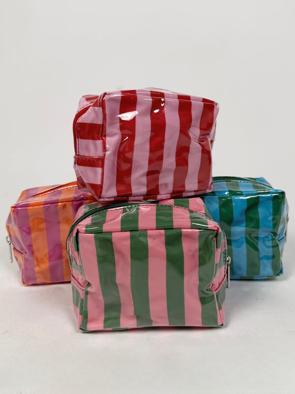Mini Stripe Makeup Bag