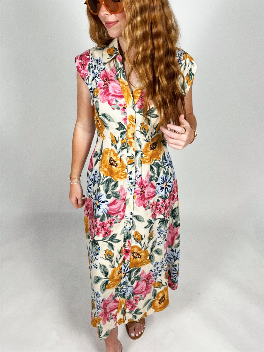 Lucia Floral Midi Dress