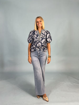 Midnight Floral Blouse