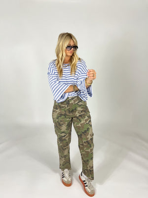 Weekend Stripes Oversized Top