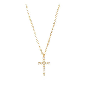 Pave Cross Necklace