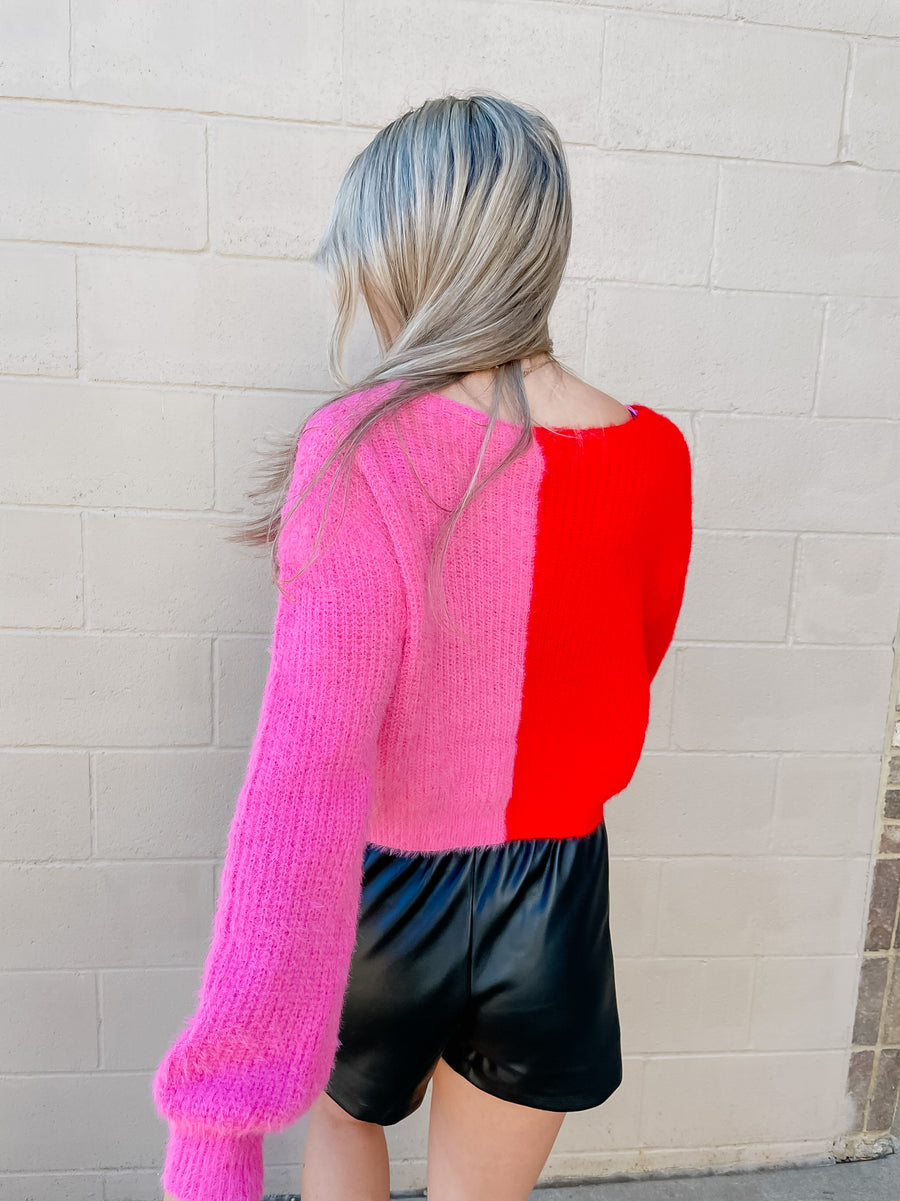 Fall Valentine Twist Sweater