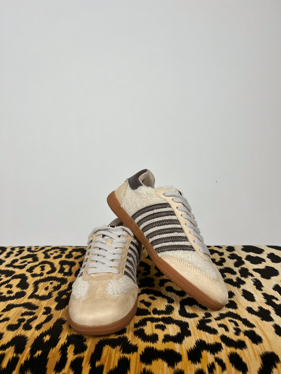Beige Shearling Stevie Sneaker