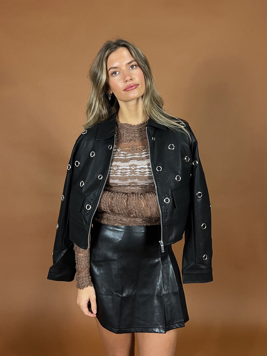 Aaron Grommet Leather Jacket