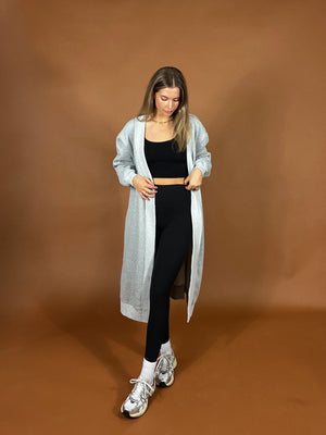 Grey Skies Long Cardigan