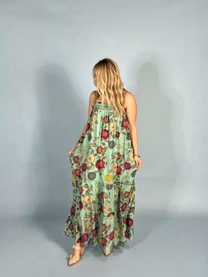 Green with Envy Strap Tie Maxi