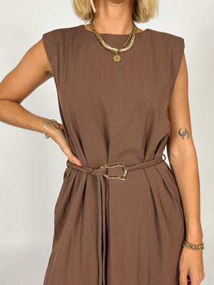 Espresso Please Belted Dress