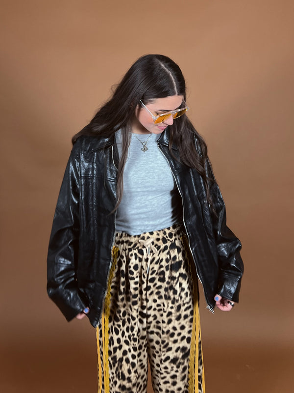 Backroad Leather Bomber Jacket