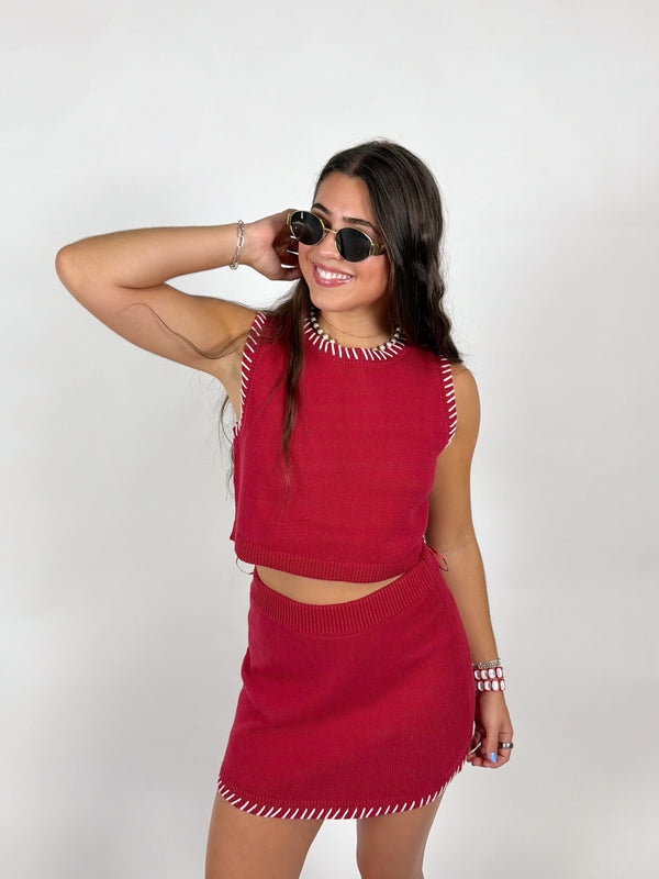 Rory Red Knit Set