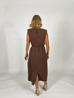 Espresso Please Belted Dress