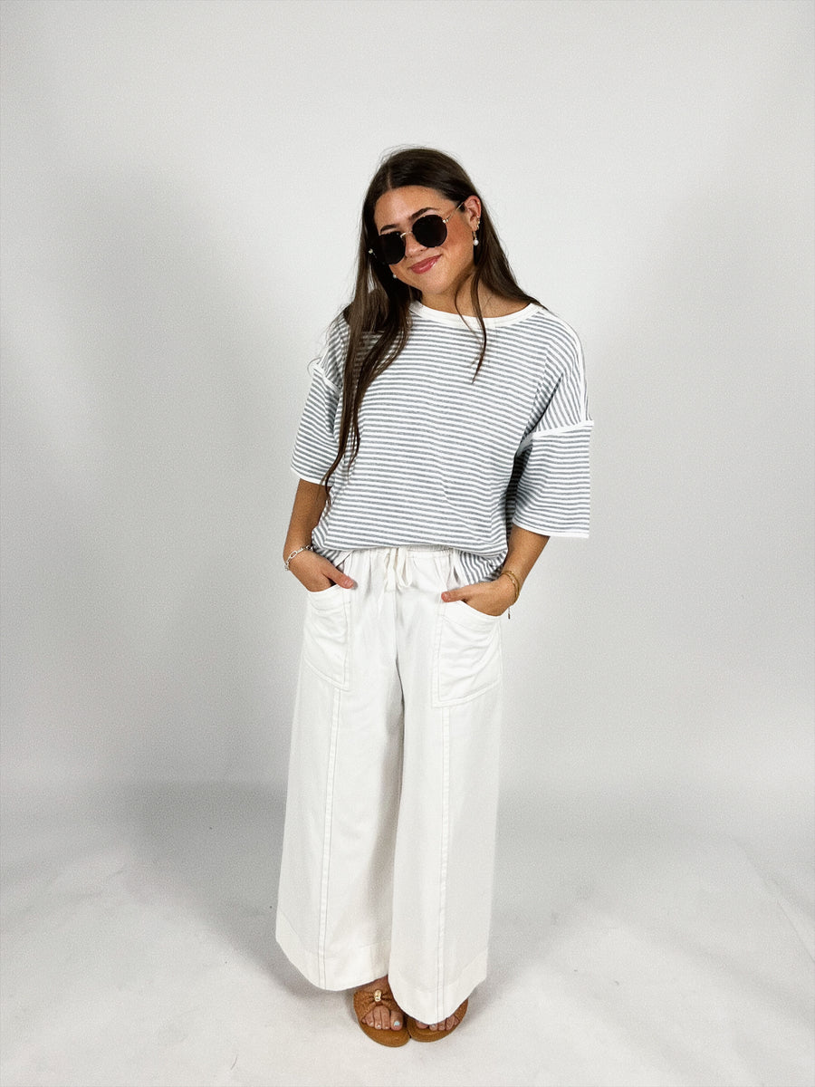 Utility Crop Wide Leg Pant