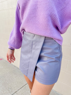 Game Day Purple Faux Leather Skort