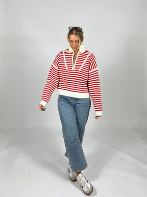 School Spirit Stripe Pullover