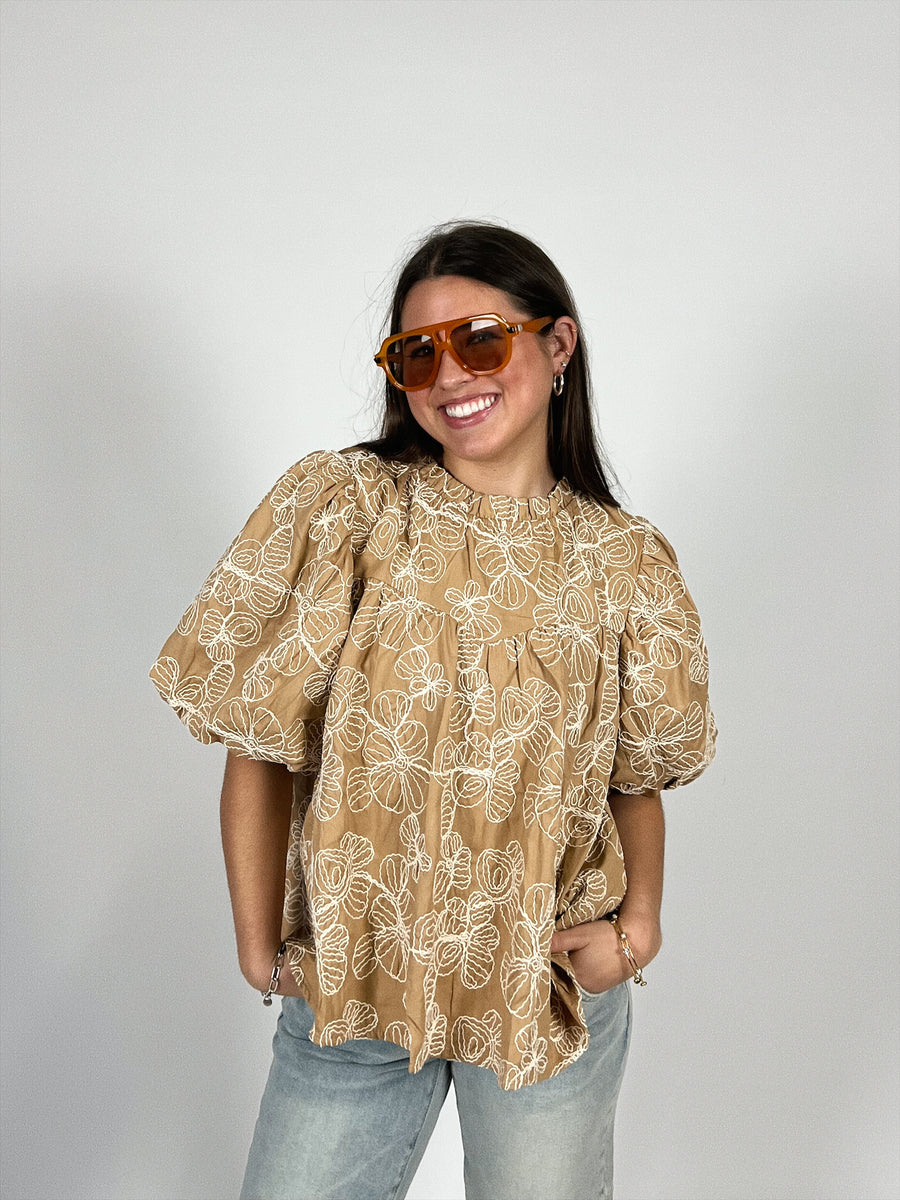 Fresh Pick Embroidered Top