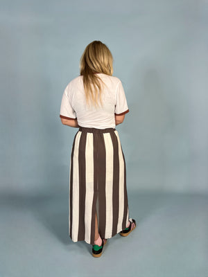 Olivia Stripe Linen Skirt