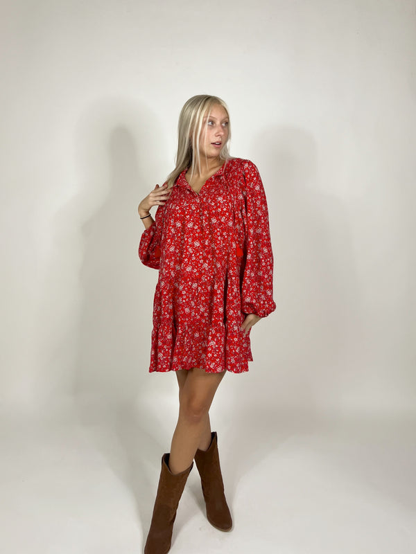 Floral Tiered Smock Dress