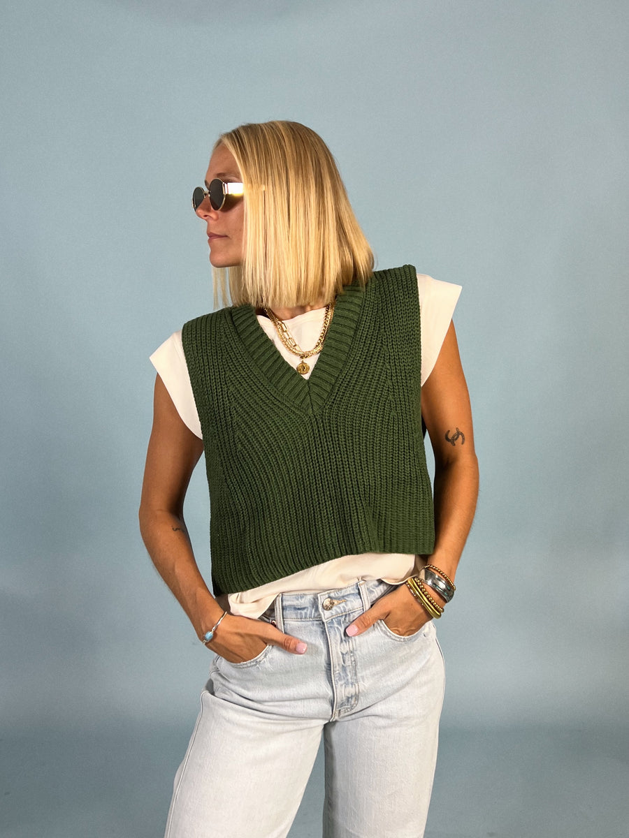 Layered Vest And Tee Duo