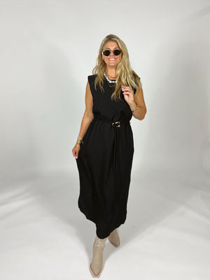 Espresso Please Belted Dress