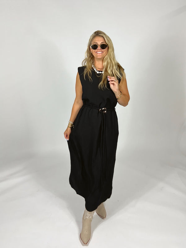 Espresso Please Belted Dress